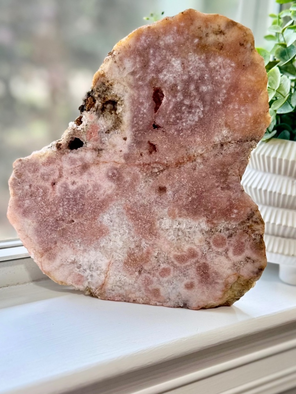 ❤️ BEAUTIFUL PINK AMETHYST Crystal Quartz self standing slab